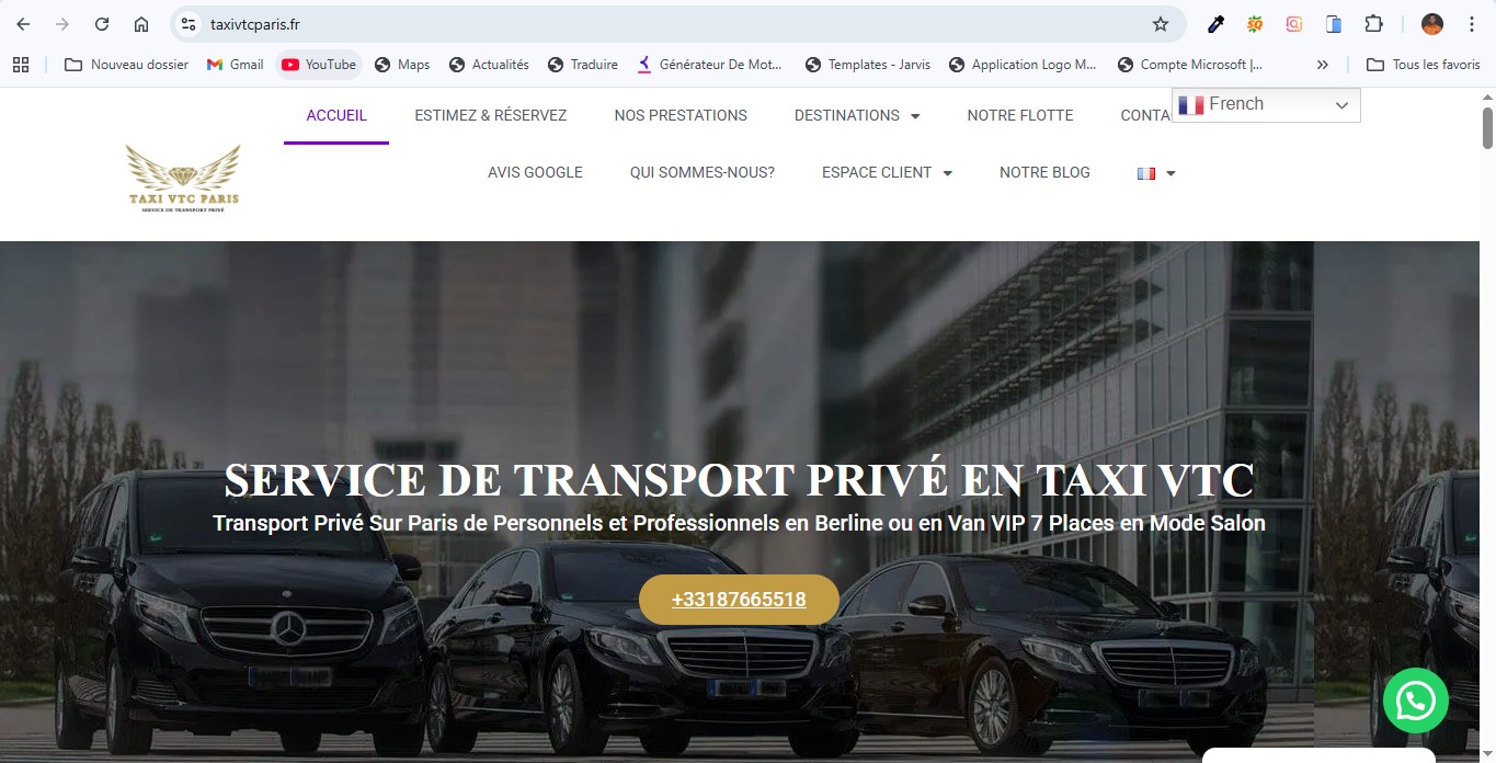Site web agence de transport privé
